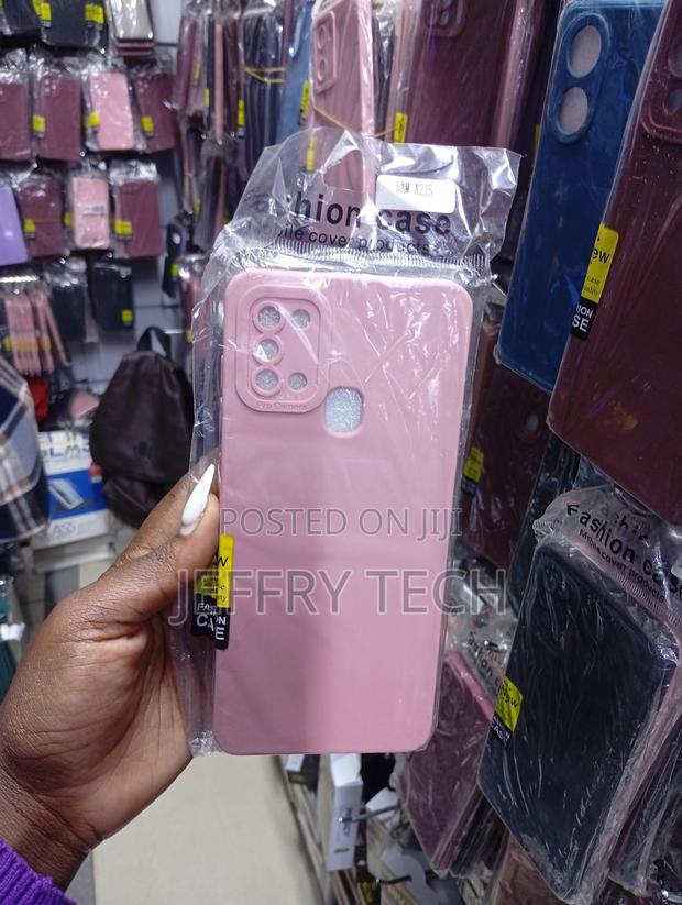 Samsung Galaxy A21s Pink Silicone Shockproof Back Cover