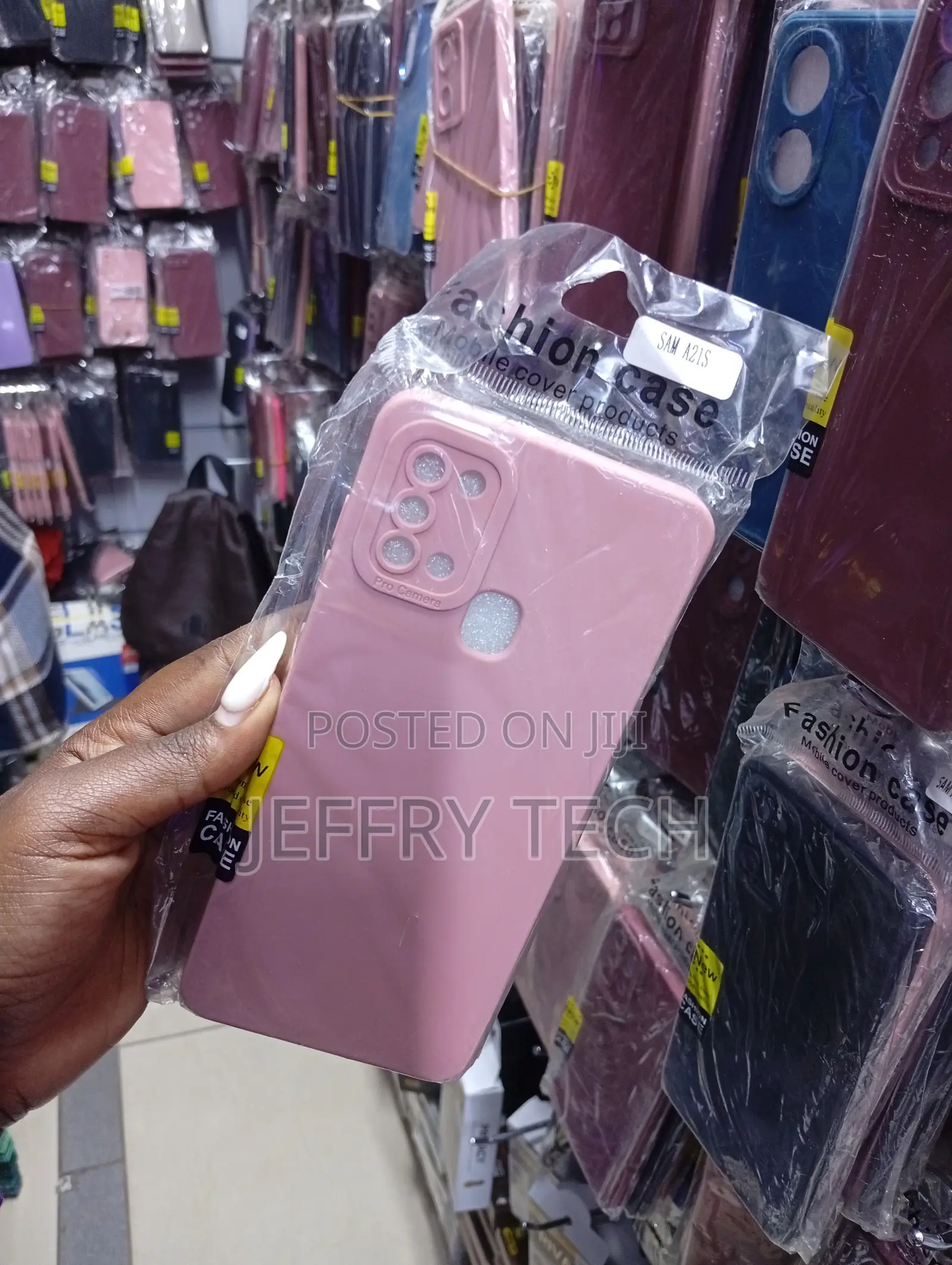 Samsung Galaxy A21s Pink Silicone Shockproof Back Cover