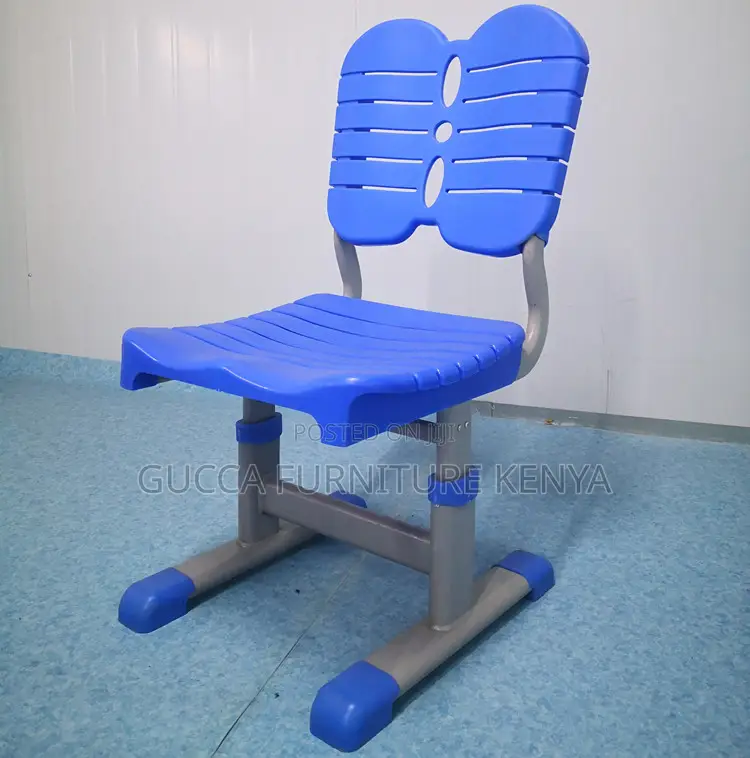Blue Height Adjustable Classroom Kids Desk Chair Set