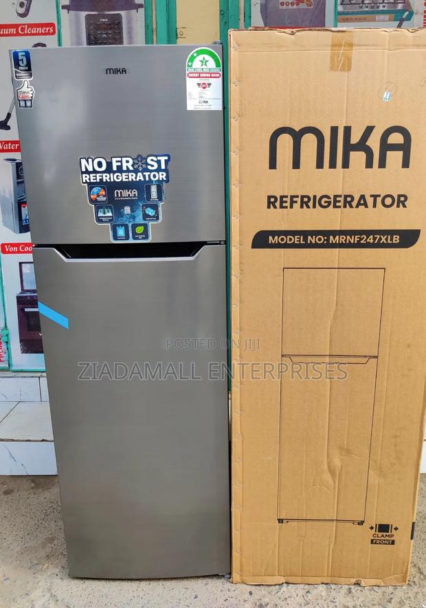 *Mika 247litres Double Door Fridge No Frost Reliable Cooling Power