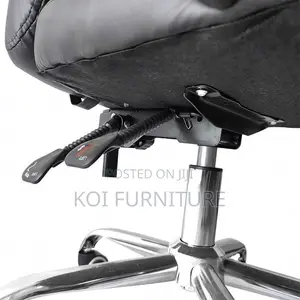 Office Chairs; Leather Reclining Executive Office Seat With Armrests
