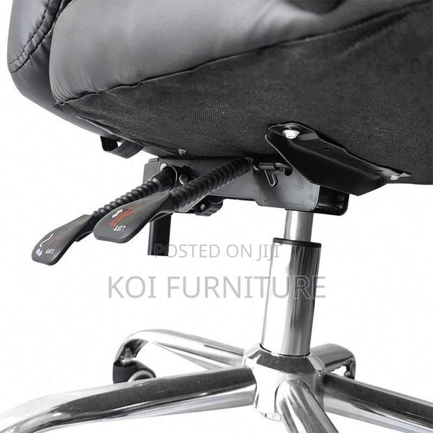 Office Chairs; Leather Reclining Executive Office Seat With Armrests - thumbnail 5