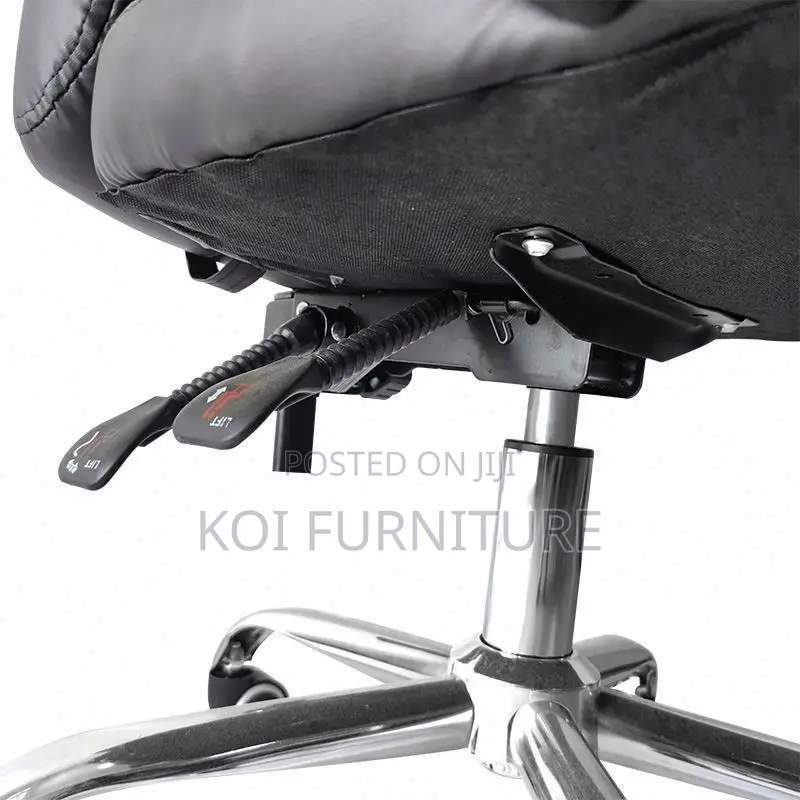Office Chairs; Leather Reclining Executive Office Seat With Armrests