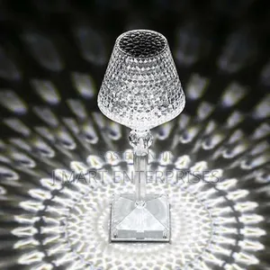Premium Led Diamond Crystal Table Lamp – Usb Rechargeable