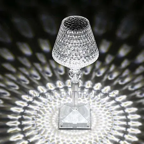 Premium Led Diamond Crystal Table Lamp – Usb Rechargeable