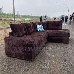 Dark Brown Corduroy Sofa
