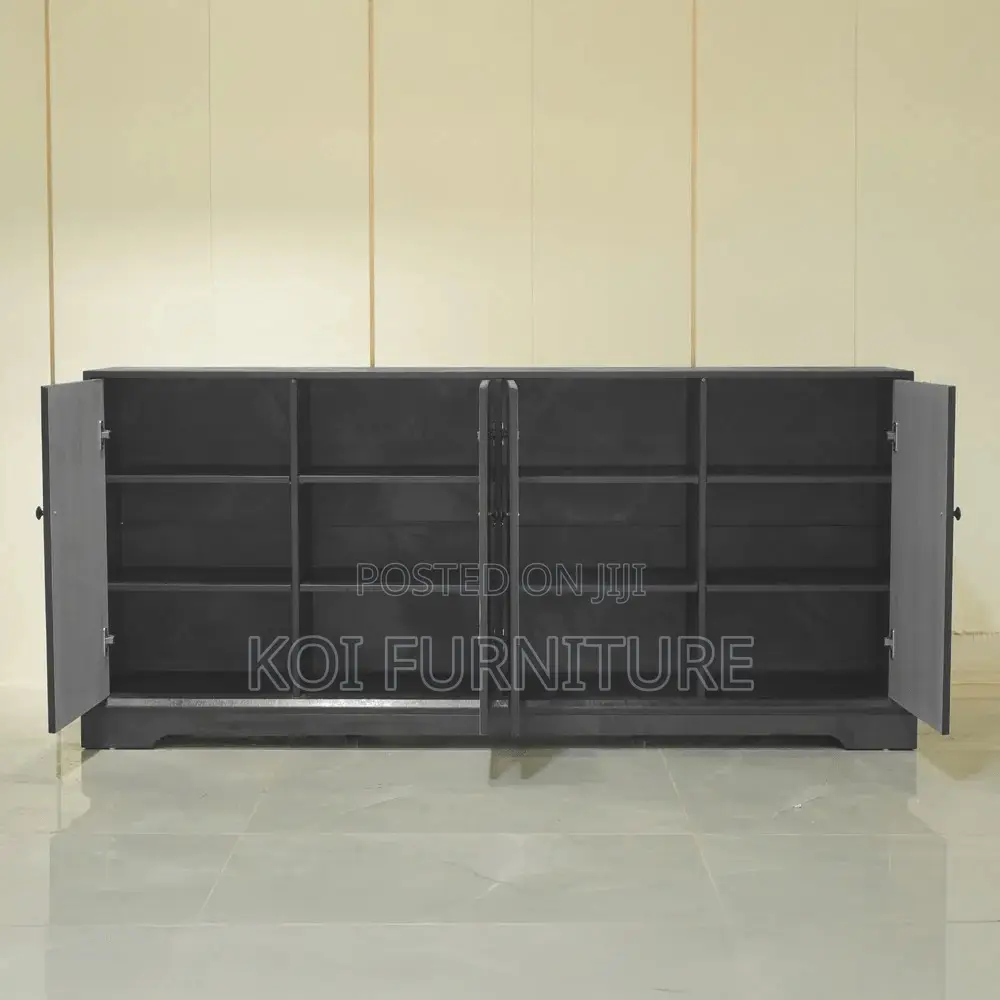 Office Cabinet; Wooden Executive 4 Doored Storage Credenza