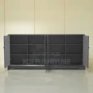 Office Cabinet; Wooden Executive 4 Doored Storage Credenza