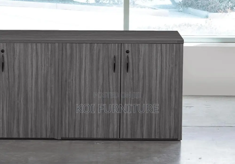 Office Cabinet; Wooden Executive 4 Doored Storage Credenza