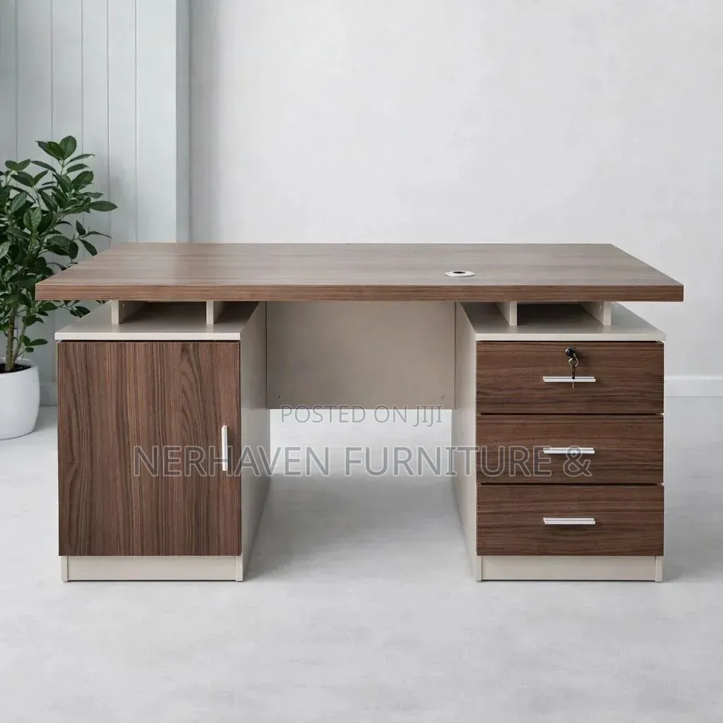 1.4m Executive Office Desk– Premium Office Furniture Desk With Storage
