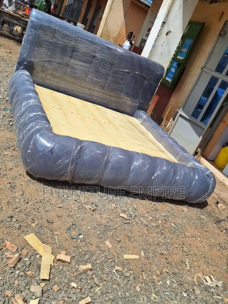 Grey Padded Chester Bed