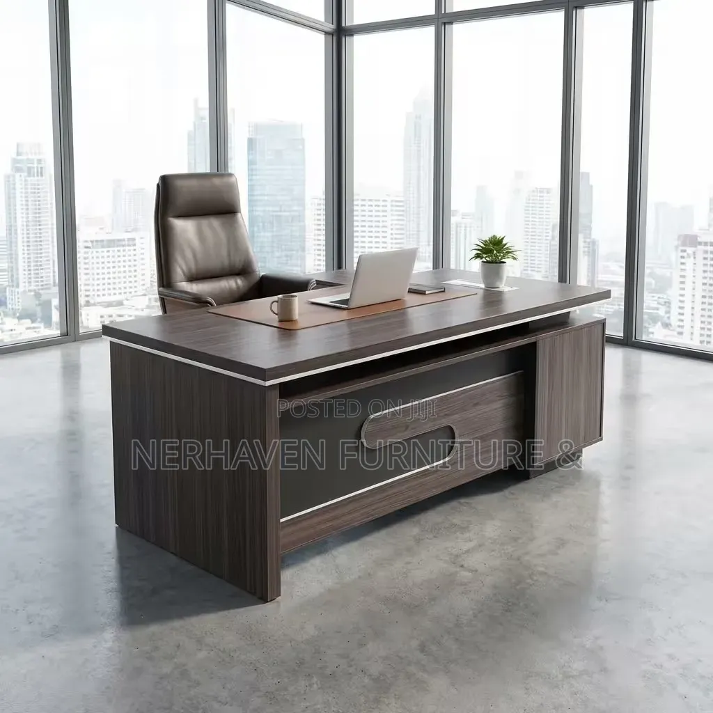 Executive Office Desk L-Shaped–Corner Office Table With Storage