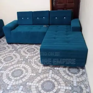 Teal L- Shaped Sectional Sofa