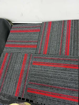 Red Line Tile Carpet Tile Carpet Environmental Friendly Dust Free
