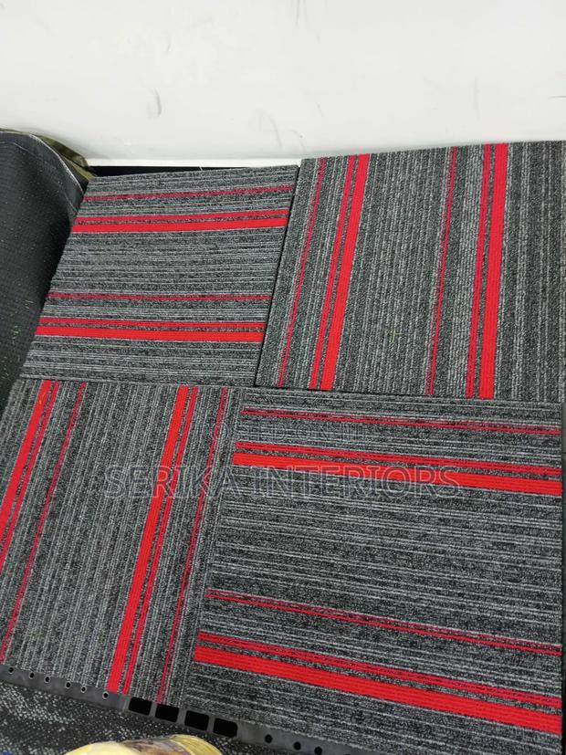 Red Line Tile Carpet Tile Carpet Environmental Friendly Dust Free