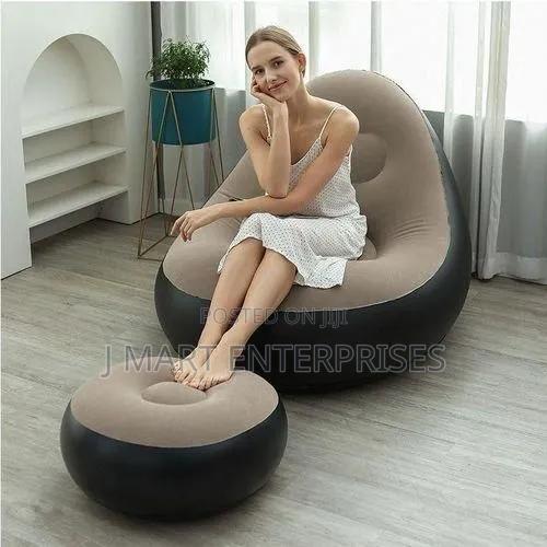 Inflatable Lounge Chair For Adults, Folding Portable Lazy Sofa - main view