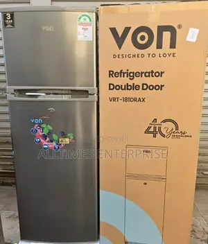 Von VRT-181drax Double Door Fridge 181 Liters Refrigerator