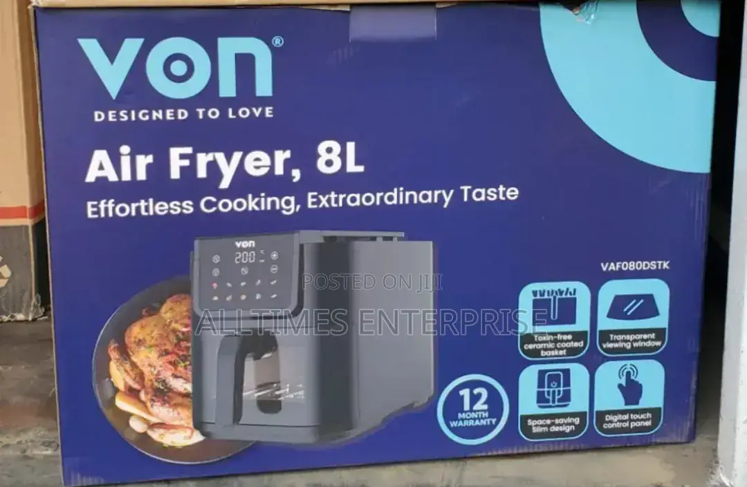 Von 8l Digital Slim Design Air Fryer