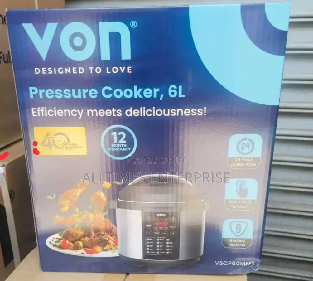 Von 6 Liters Electric Pressure Cooker