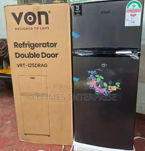Von 125 Liters Double Door Fridge Direct Cool