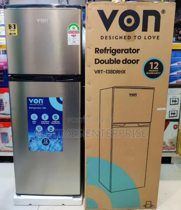 Von 138litres Double Door Refrigerator