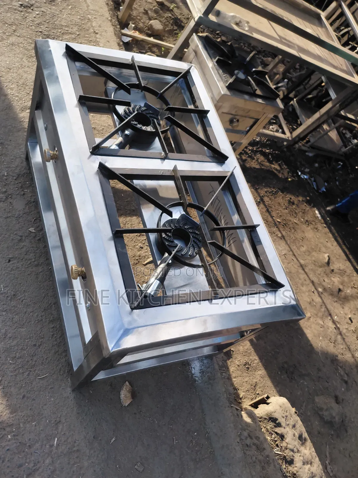 2 Burners Cooker Stainless Steel.