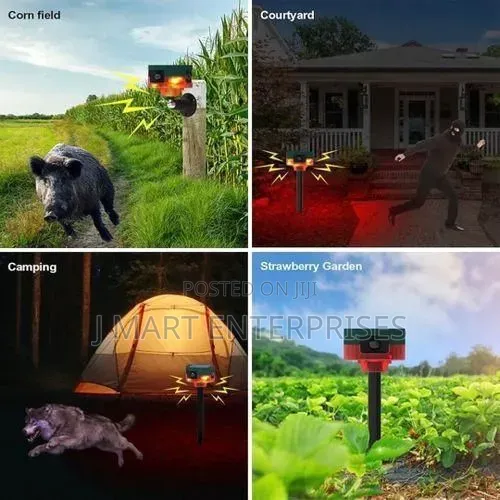Solar Motion Sensor Alarm Outdoor, 360° Motion Detector Sensor Siren,