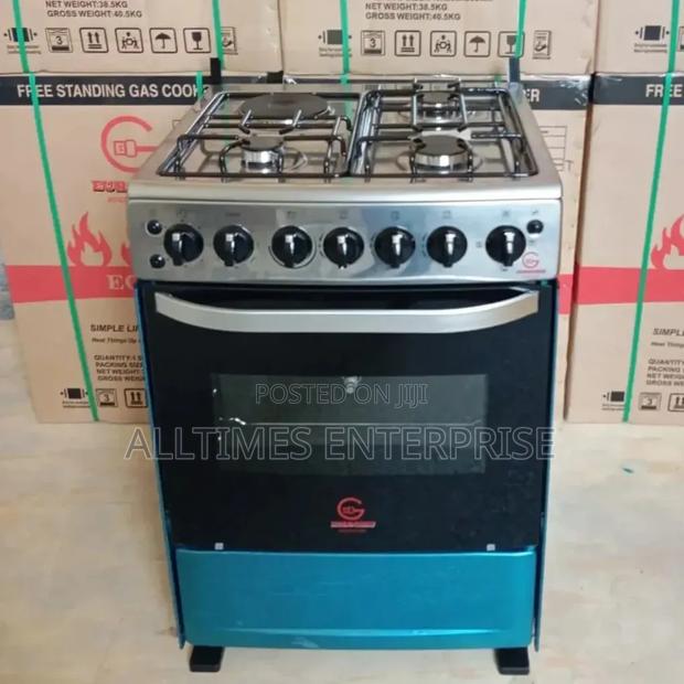 Eurochef 60*65cm 3g+1e Standing Cooker With Electric Oven