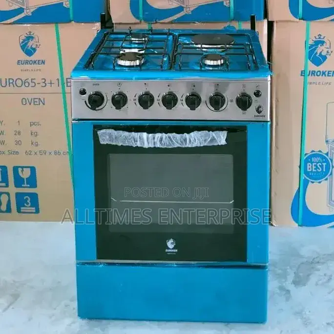 Euroken 60*65cm 3g+1e Standing Cooker With Electric Oven
