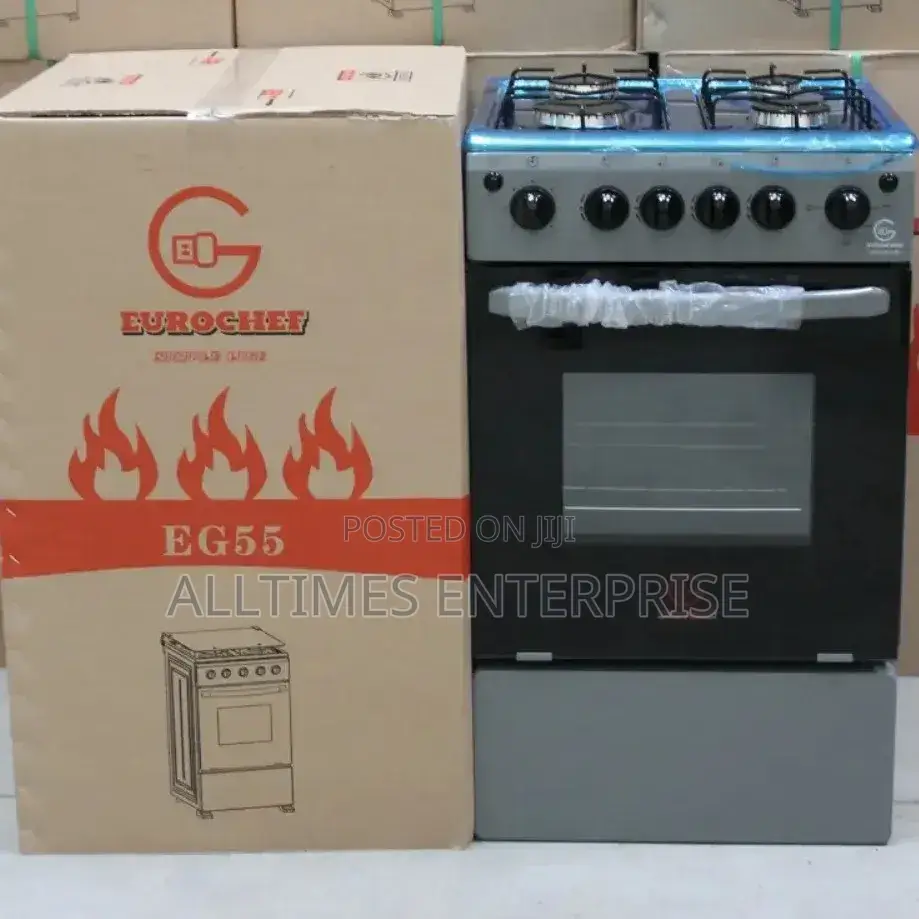 Eurochef 50*55cm 4g Standing Cooker With Gas Oven Rotisserie