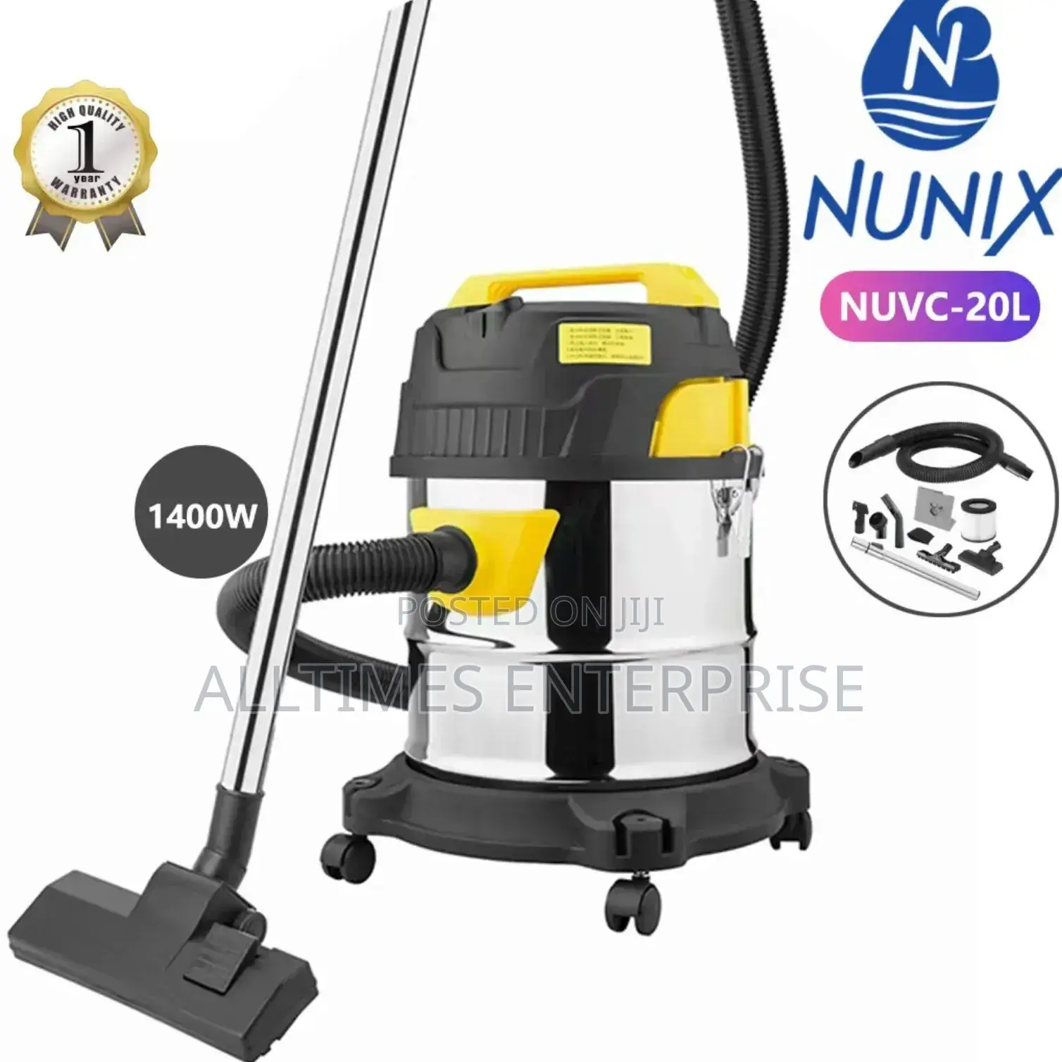 Nunix 20 Liters Wet Dry Vacuum Cleaner