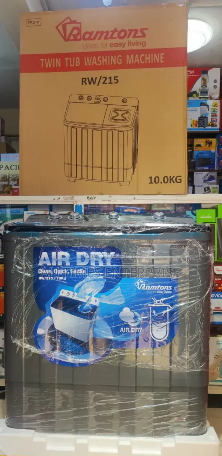 Ramtons Washing Machine Twin Tub 10kg With Air Dryer Rw215