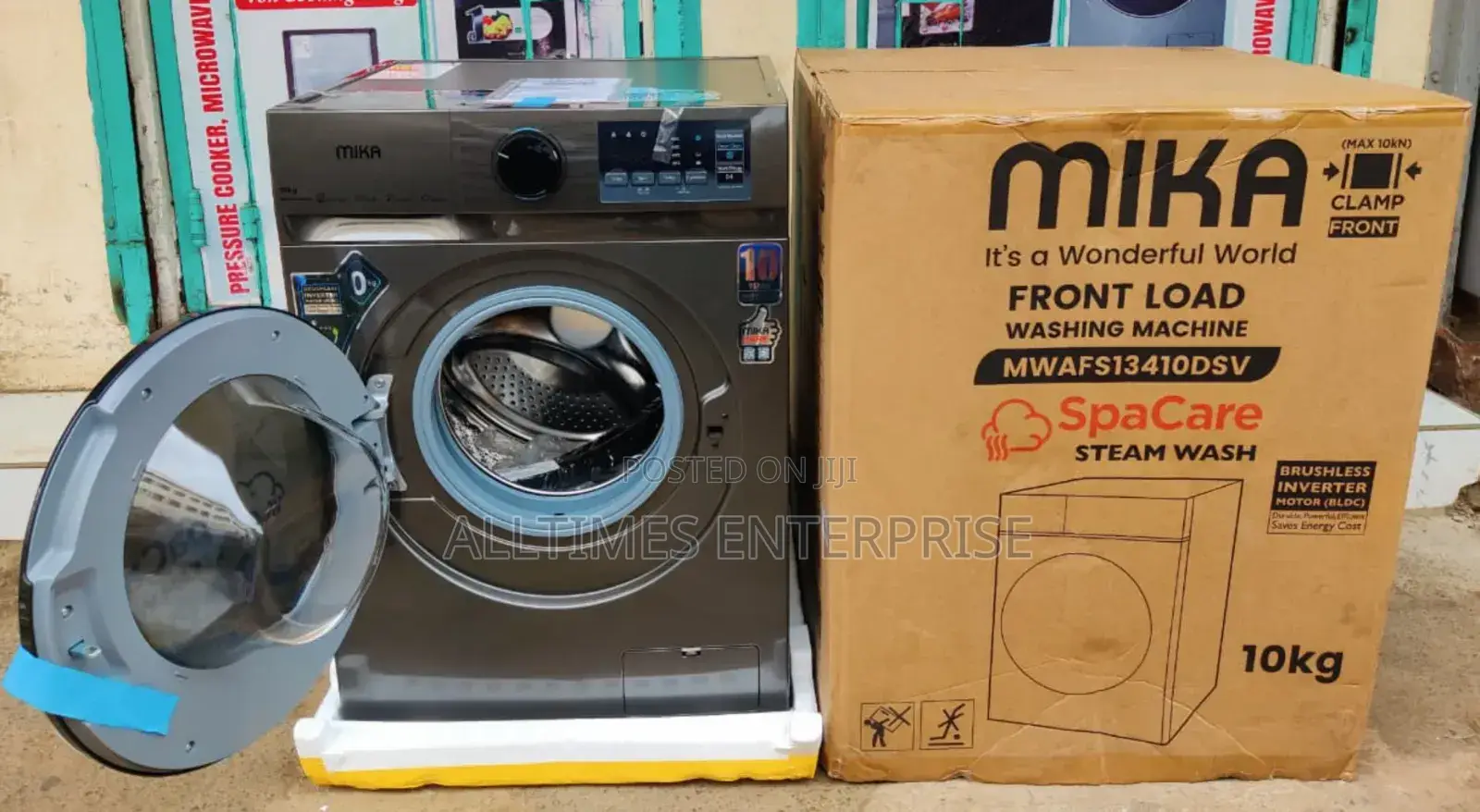 *Mika Washing Machine 10kg Front Load Washing Machine Wash and Spin