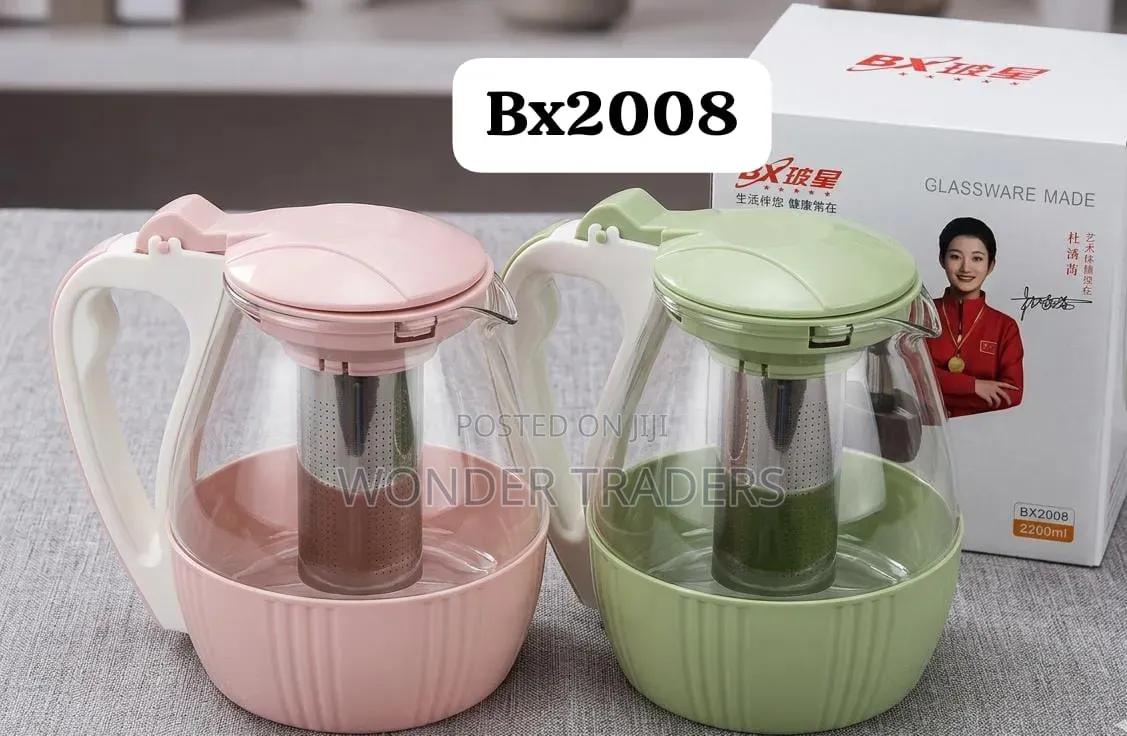 Glass Ware ,Heat Resistant , Removable Steel Mesh Infuser