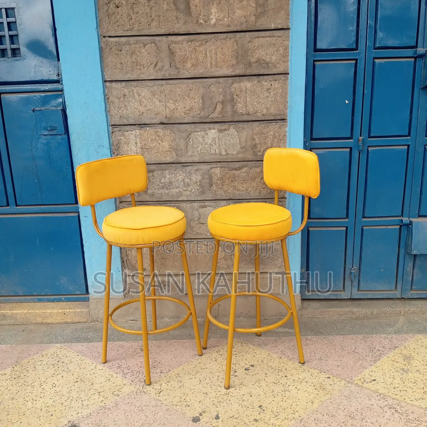 Modish Yellow High Stool