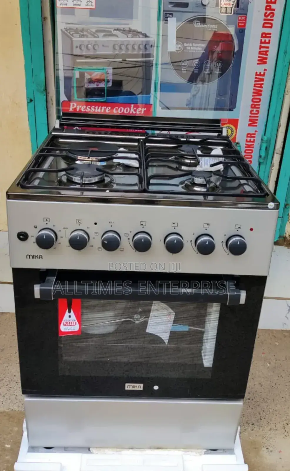 Mika Standing Cooker, 60cmx60cm, 3g Pool Jet Burners + 1 Rapid Plate
