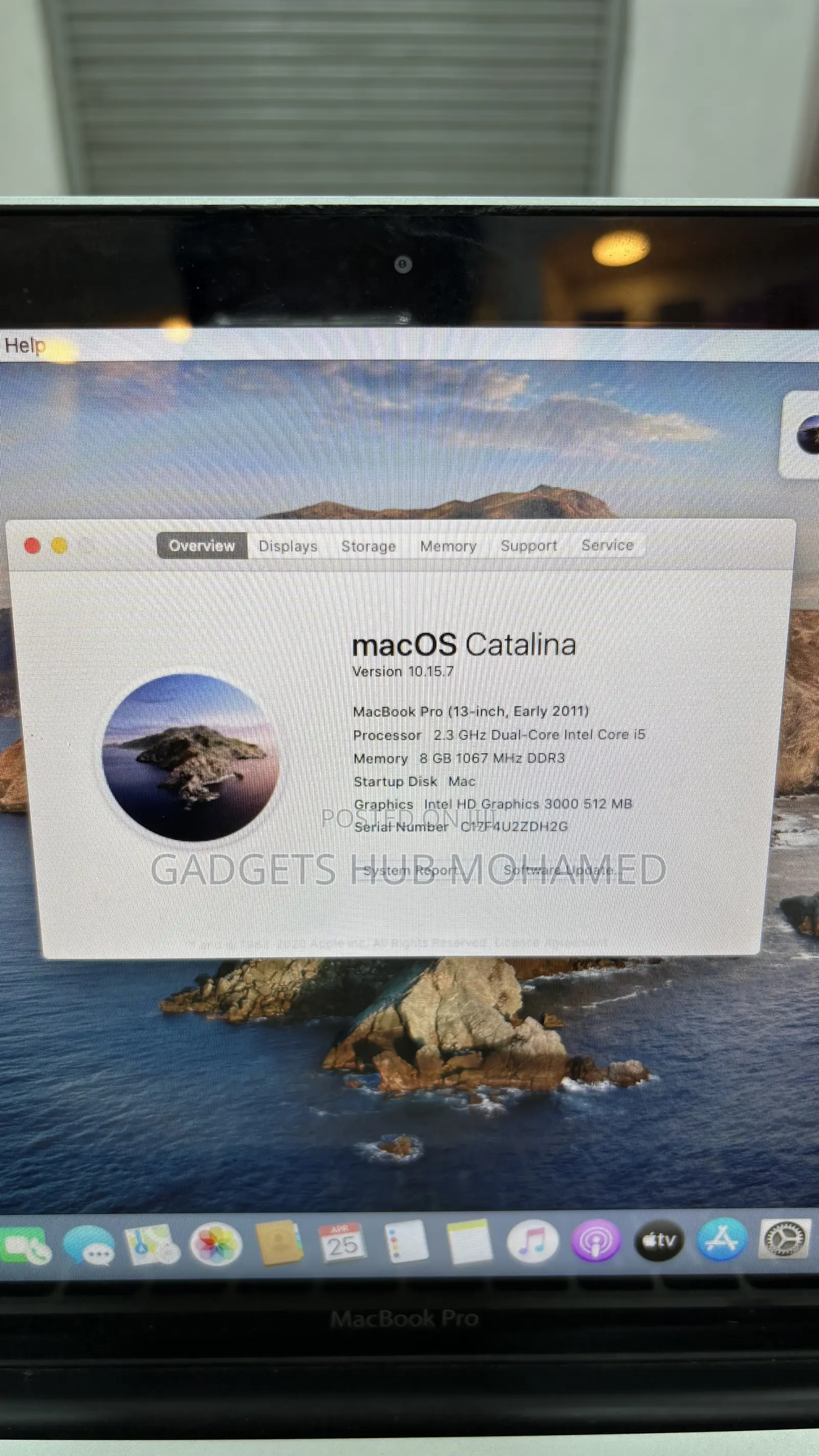 Laptop Apple MacBook Pro 8GB Intel Core i5 SSD 256GB