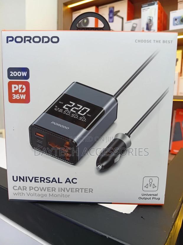 Porodo Universal Ac Car Power Inverter (Model Pdfwch067gy). - thumbnail 2