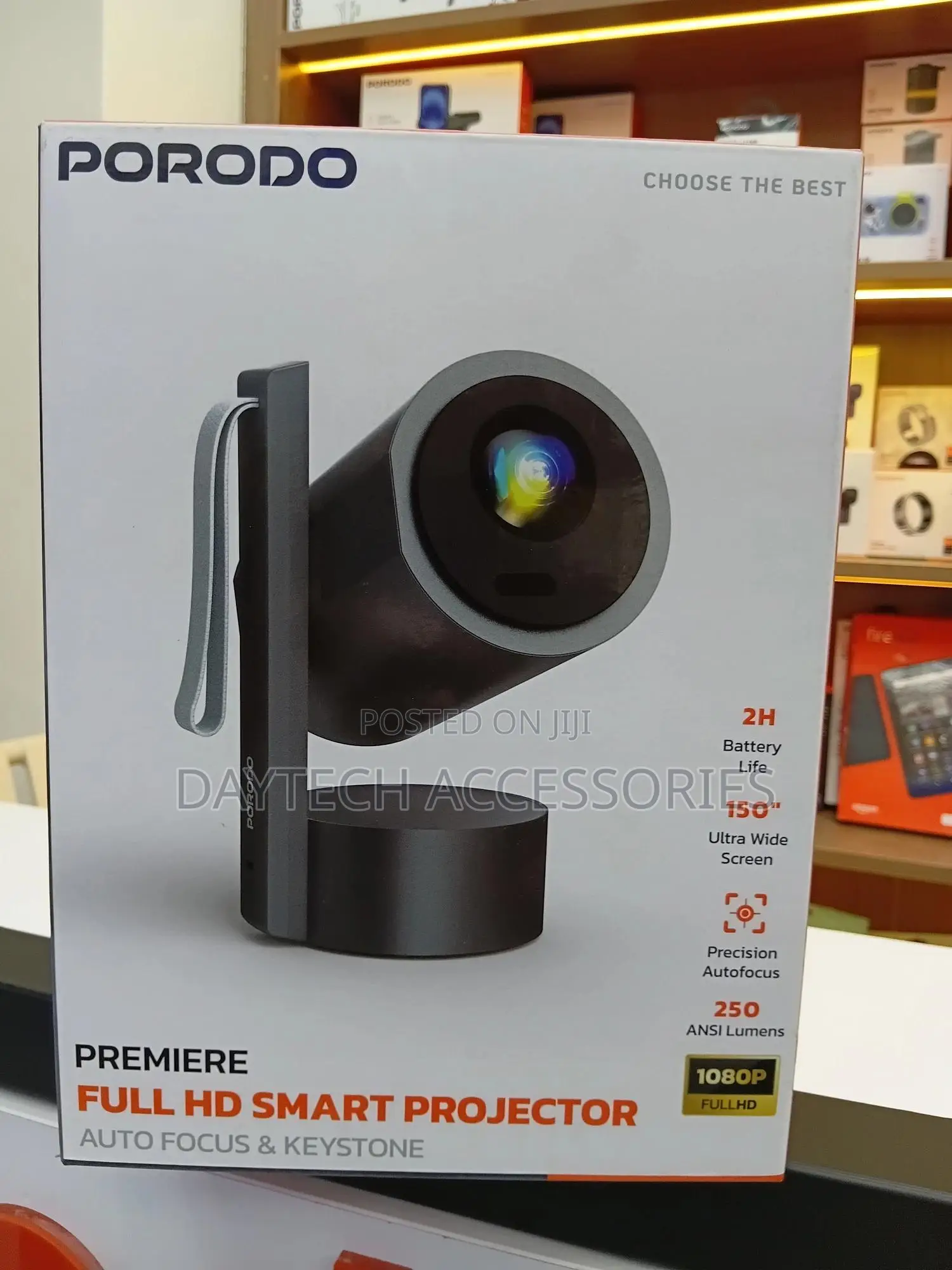 This Is a Porodo Premiere Full Hd Smart Projector.