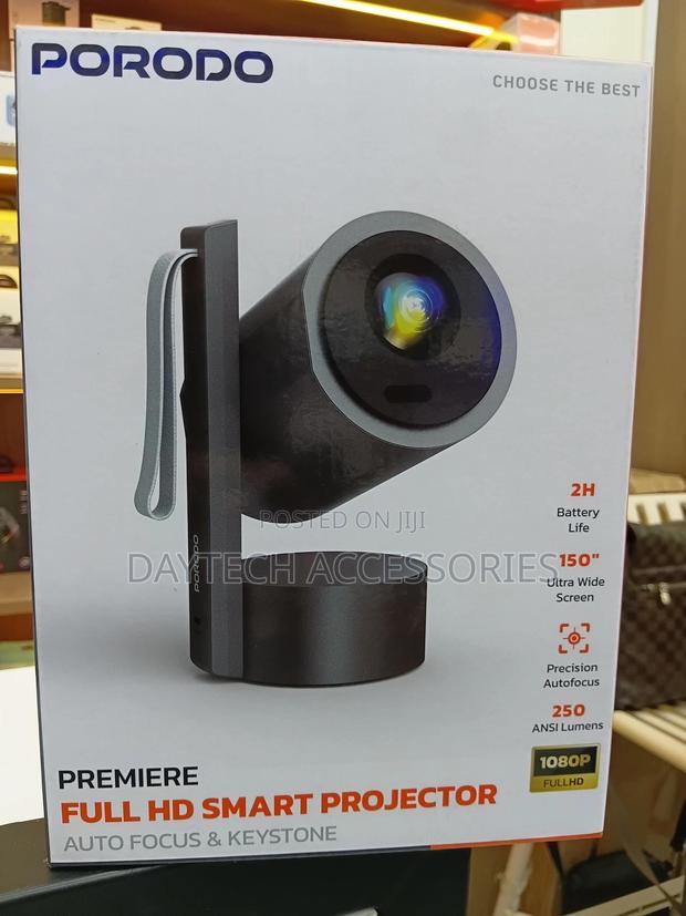 Porodo Premiere Full Hd Android Smart Projector 270° Angle Adjustment. - main view