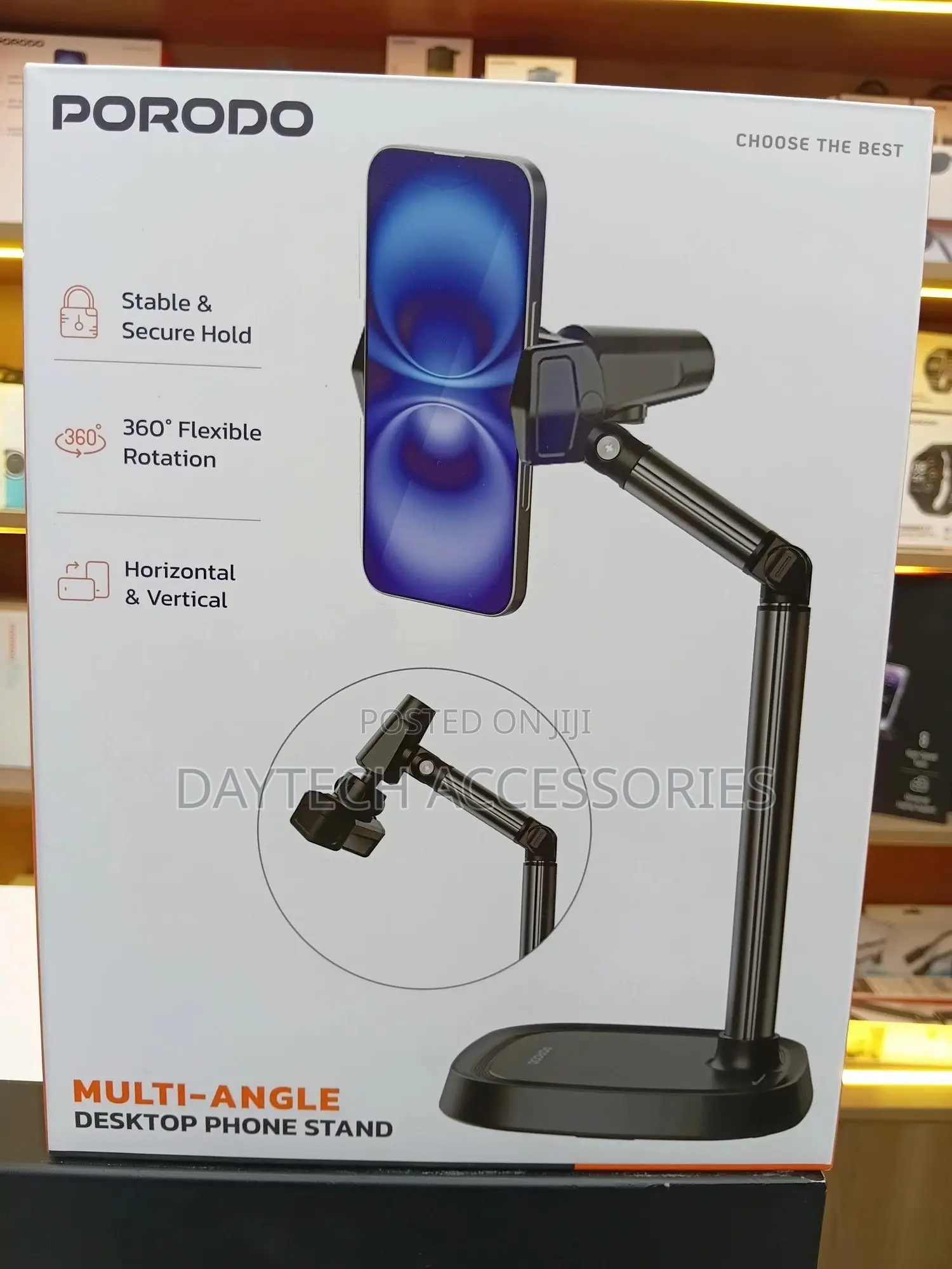 Porodo Multi-Angle Desktop Phone Stand.