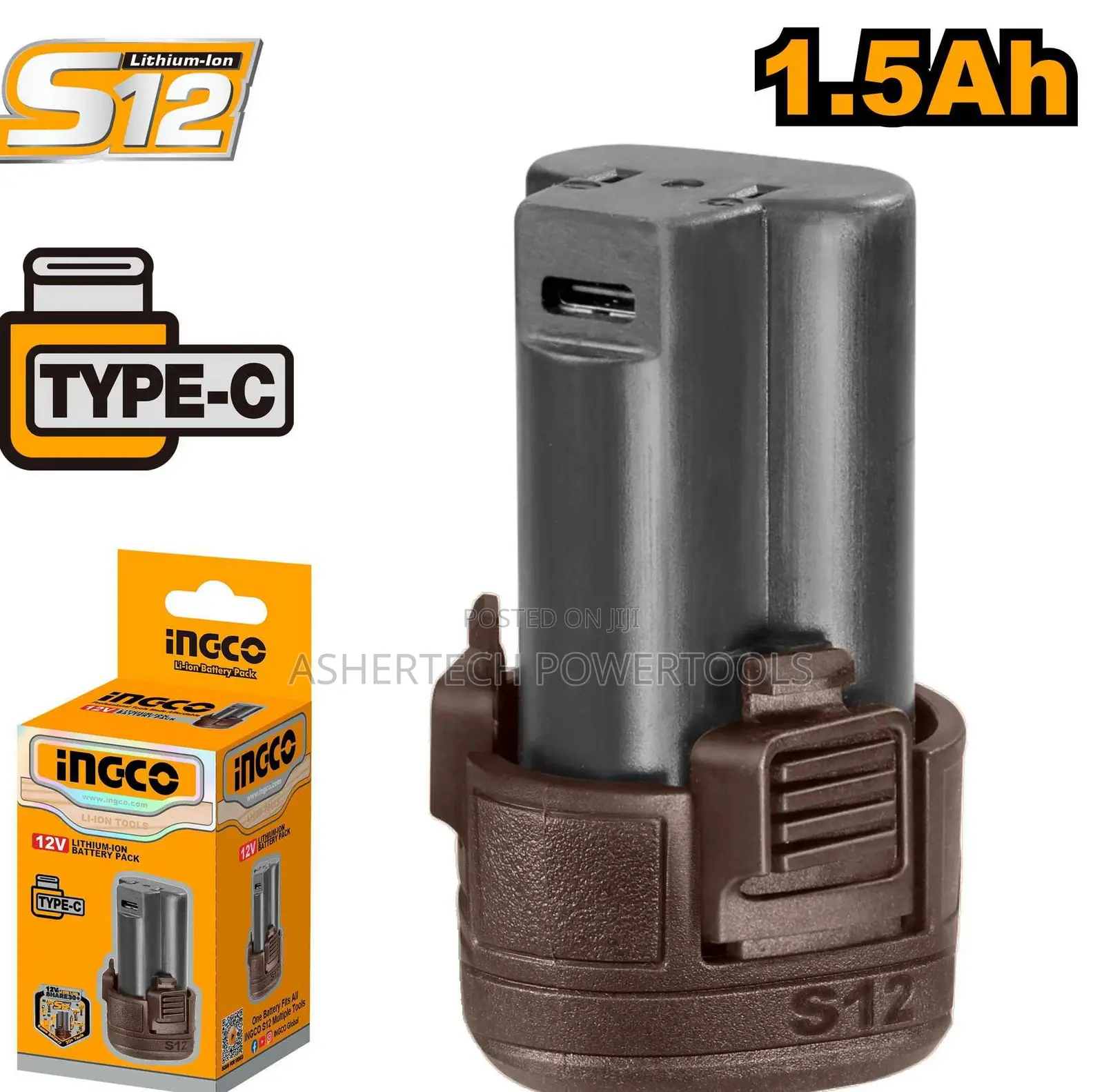 Ingco Fbli12153 Lithium-Ion Battery Pack 1.5ah 12v