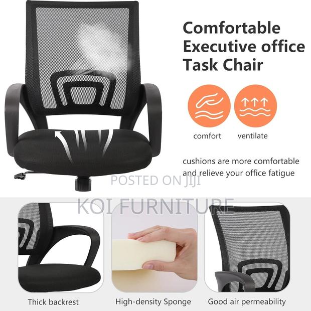 Office Chairs; Ergonomic Adjustable Mesh Fabric Office Chairs - thumbnail 12