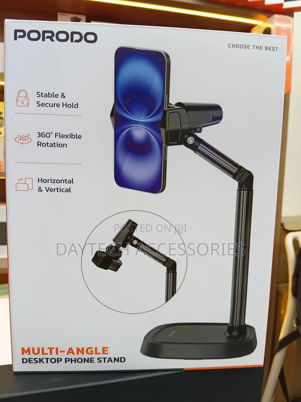 The Porodo Multi-Angle Desktop Phone Stand (Model D-Lfst052-Bk)