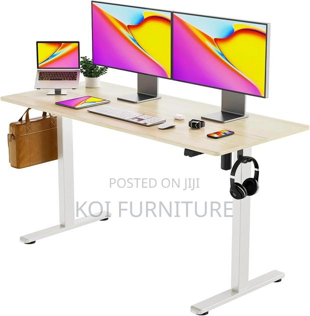 Office Desk; 1.2m Modern Height Home Office Standing Electric Desk - thumbnail 4