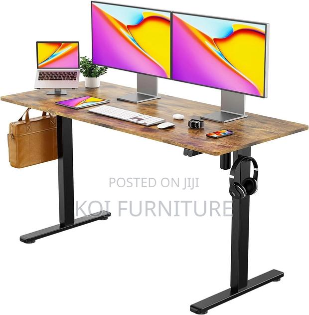 Office Desk; 1.2m Modern Height Home Office Standing Electric Desk - thumbnail 5