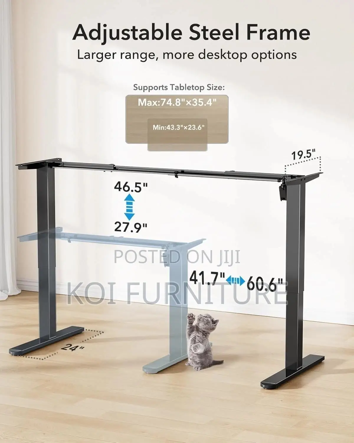 Office Desk; 1400mm Modern Standing Electric Desk
