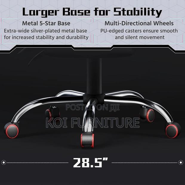 Office Chairs; Ergonomic Gaming Chair With Massage Lumbar Support - thumbnail 2