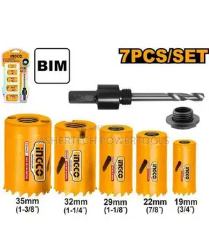 Akh0071 Ingco Bi-Metal Hole Saw Set 7pcs