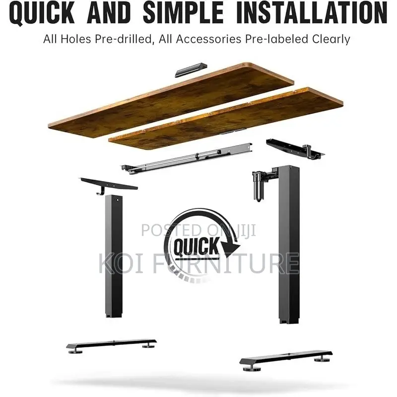 Office Desk; 1.6 Meters Adjustable Height Ergonomic Table